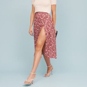 Reformation Betty Wrap Skirt Petites High Slit